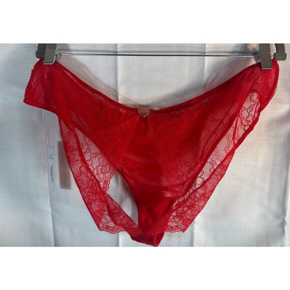 Adore Me size 2X Red heart open back panty NWT - Picture 1 of 6